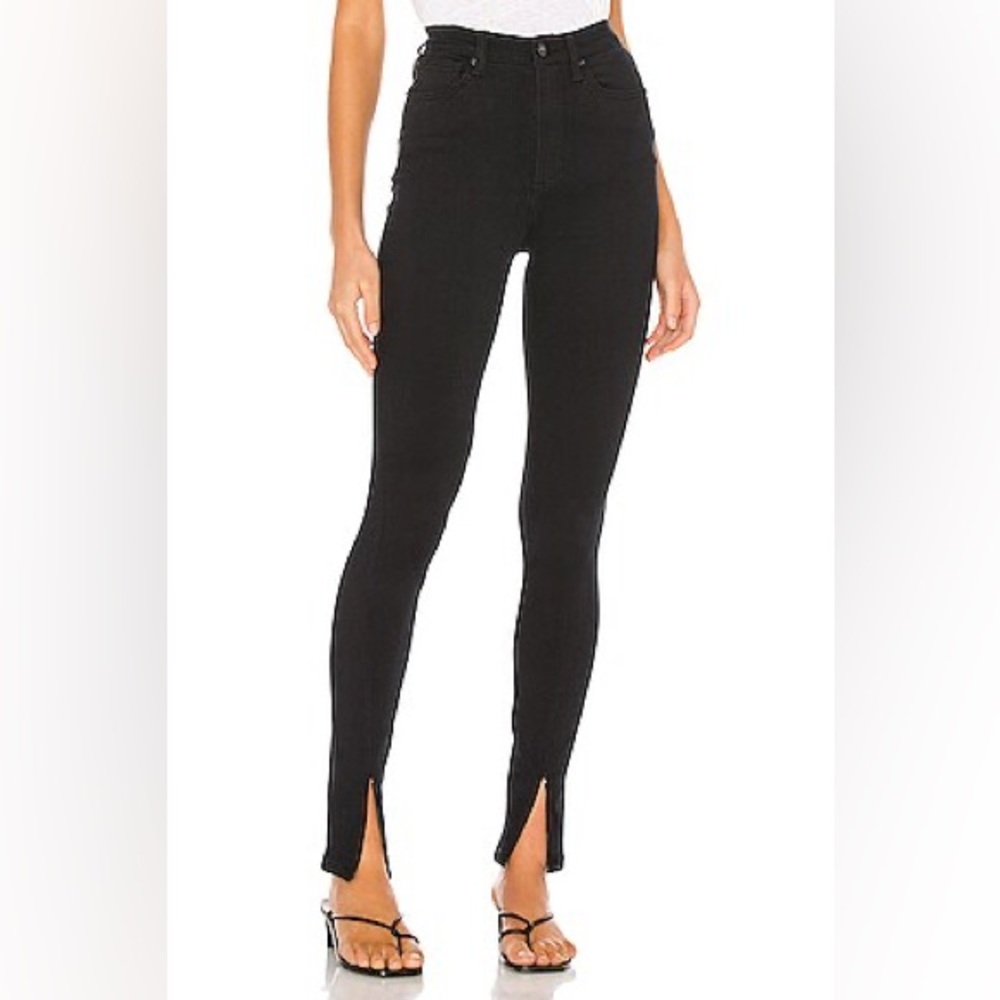 NEW WeWoreWhat High Rise Skinny Leg Jet Black 25 NWT